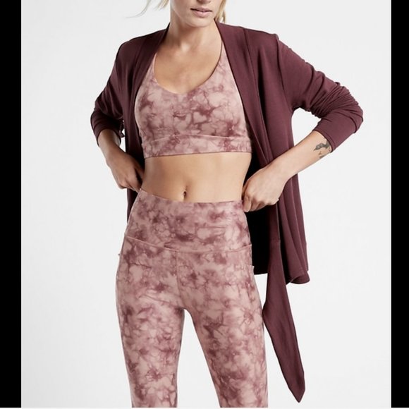 ATHLETA DECADENT CHOCOLATE LONG SLEEVE POISE DANCE WRAP NIRVANA CARDI… - Picture 4 of 4